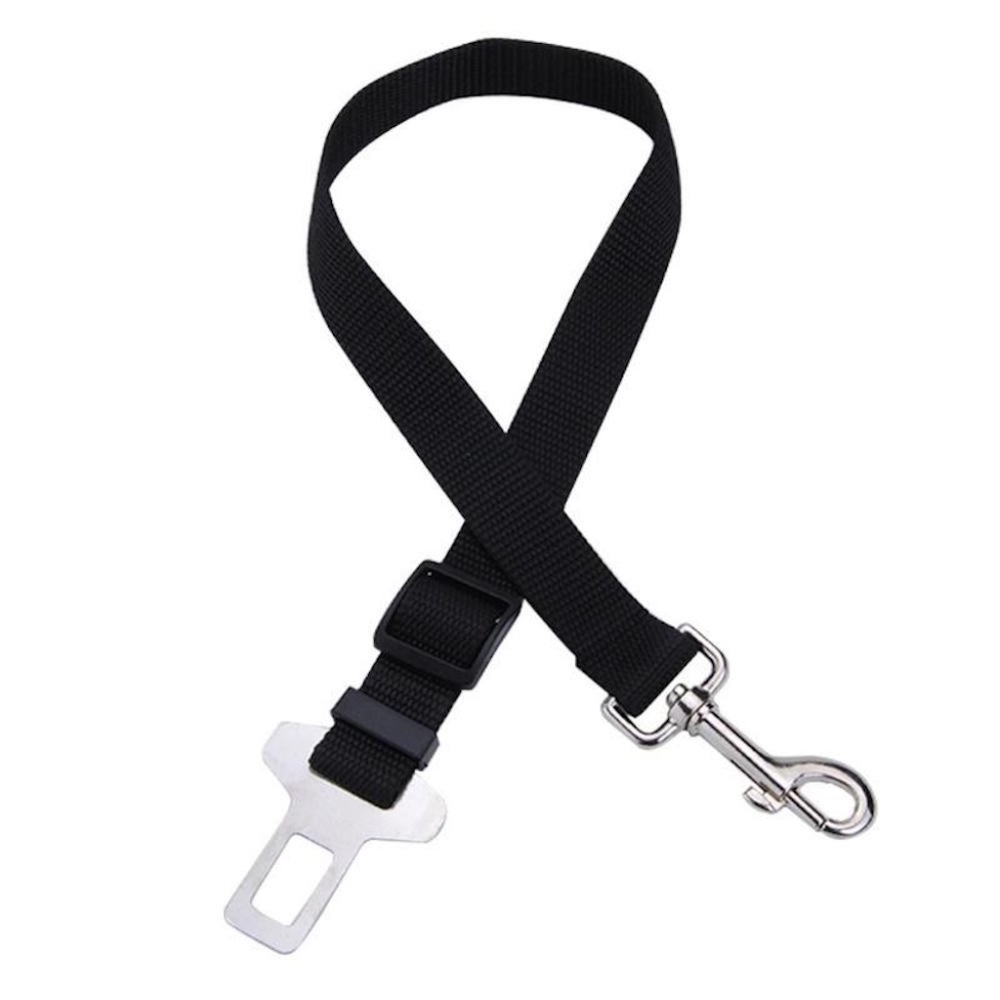 New Pet Dog Seatbelt Restraint Medium Leash Car Safety Black Silver Removable NW